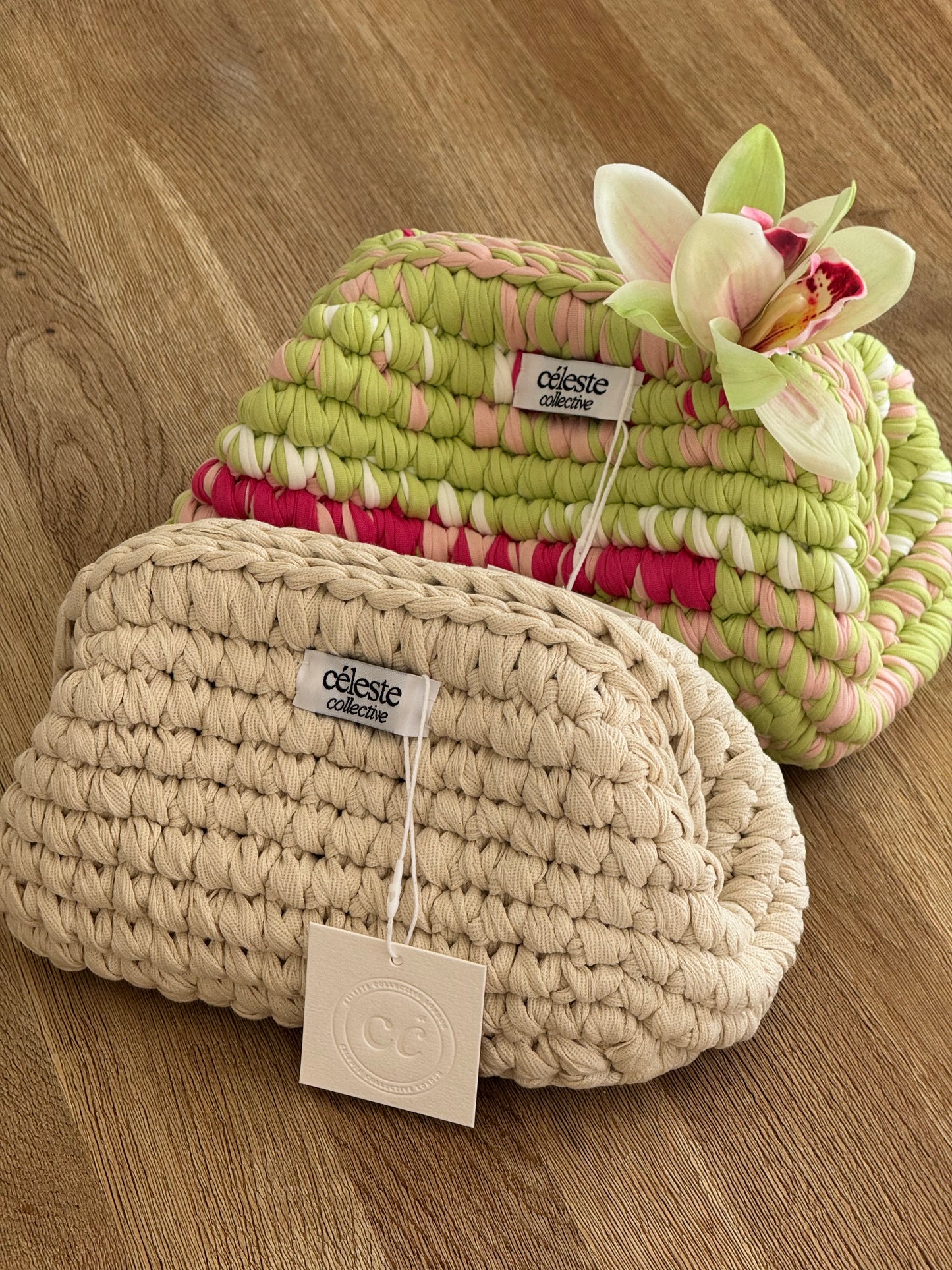 Cindy Handmade Clutch - Oatmeal