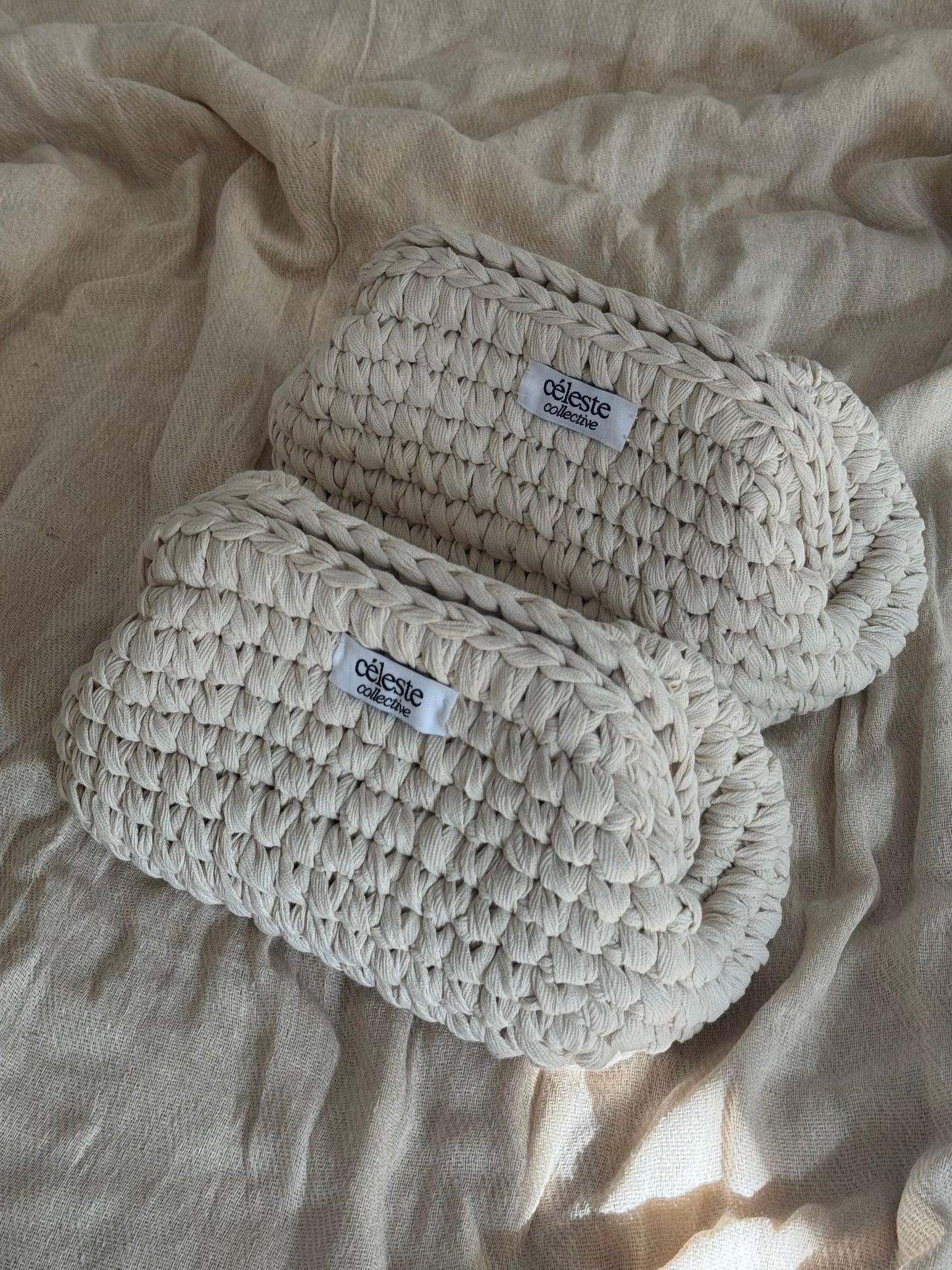 Cindy Handmade Clutch - Oatmeal