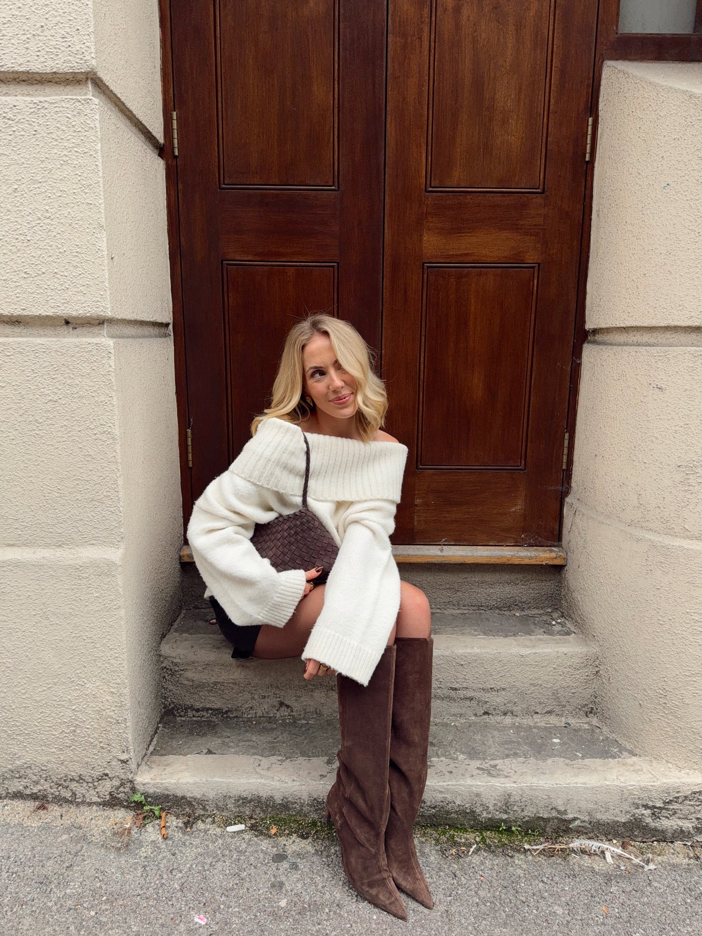 India Moon Bag - Suede Cocoa