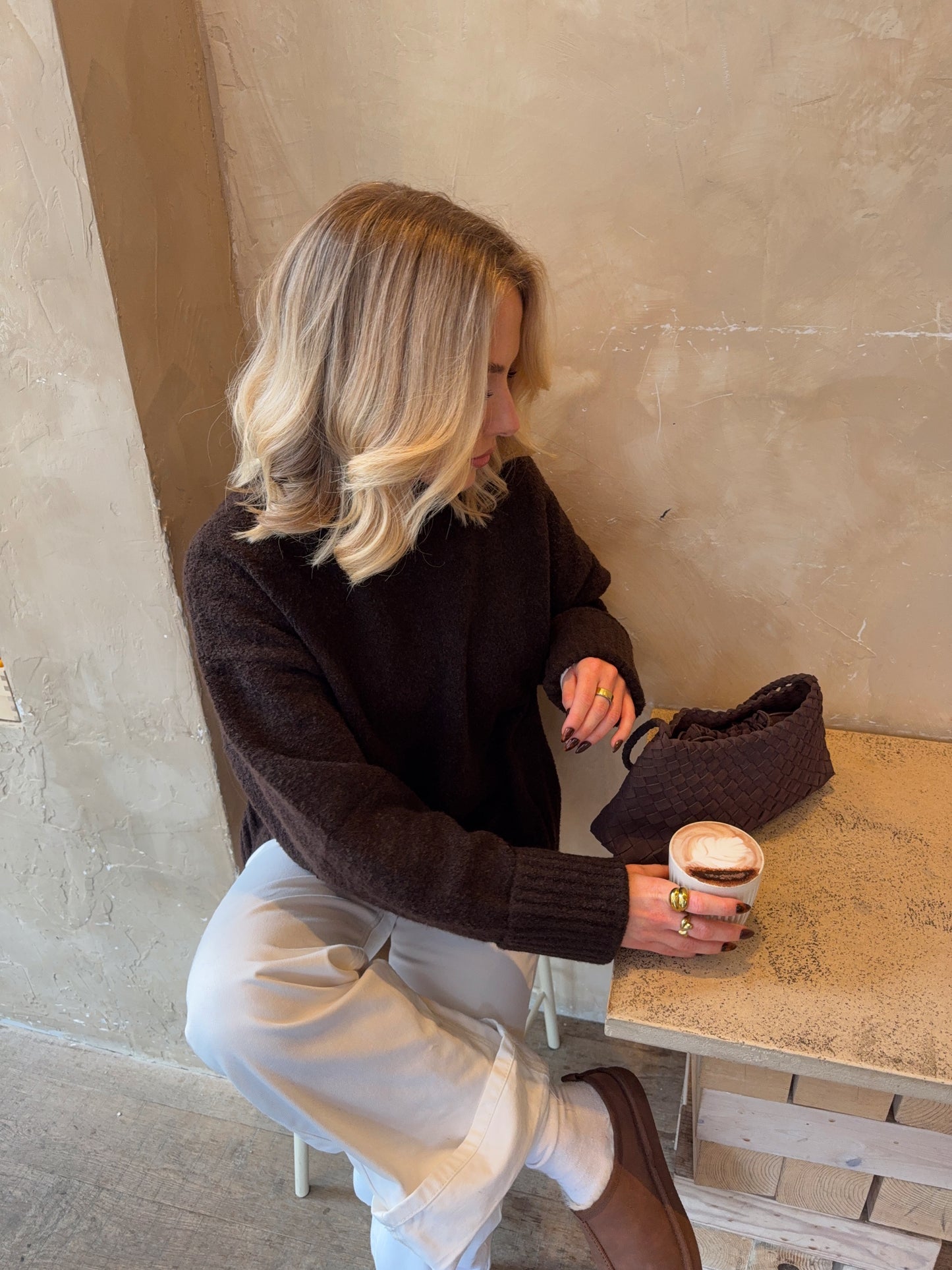 India Moon Bag - Suede Cocoa